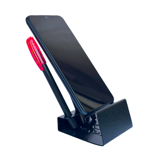 Phone holder with pen stand (Black)