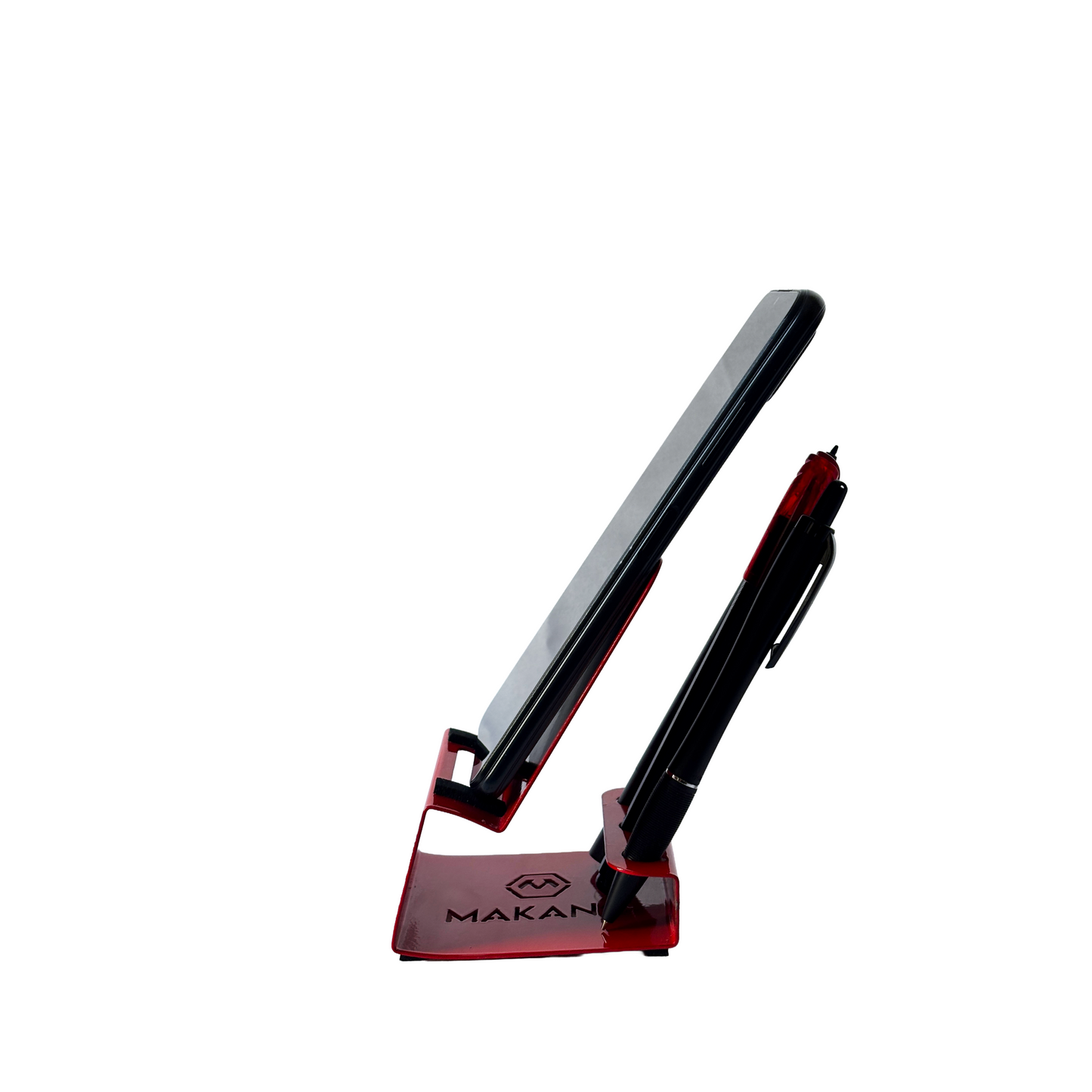 Phone holder with Pen stand (Red)