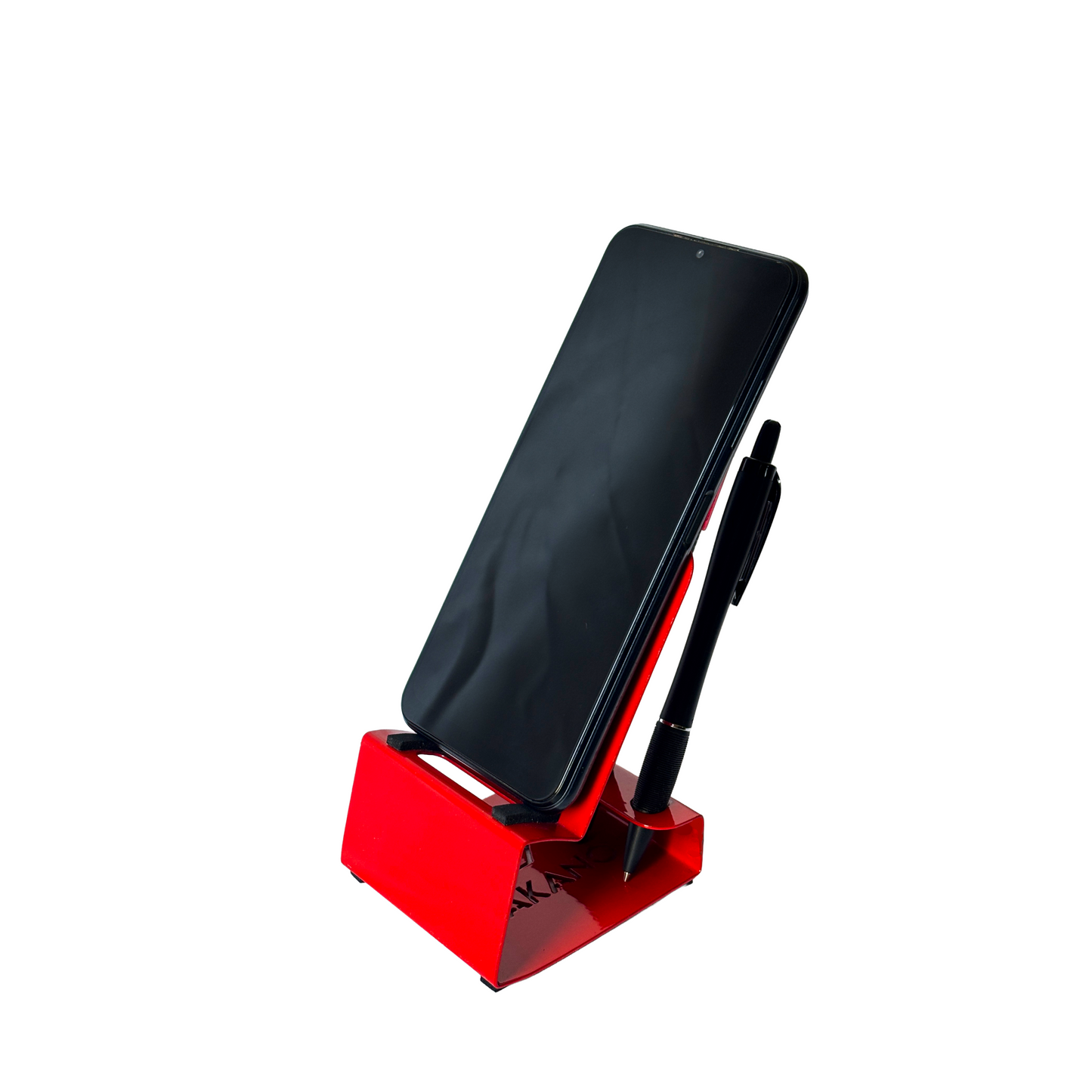 Phone holder with Pen stand (Red)
